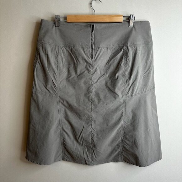 Royal Robbins Skirt Womens Sz 14 Gray Discovery Strider Flare Nylon Stretch - Picture 4 of 9